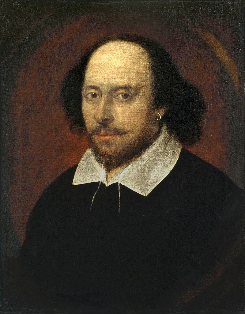 William Shakespeare, Chandos Portrait, source: wikipedia